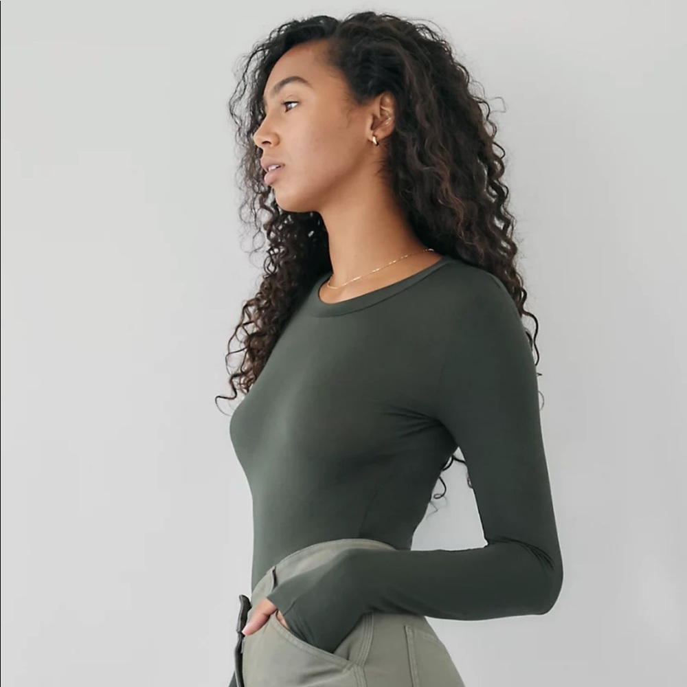 Worn Twice Aritzia Wilfred Somer Bodysuit in Cairo Gold